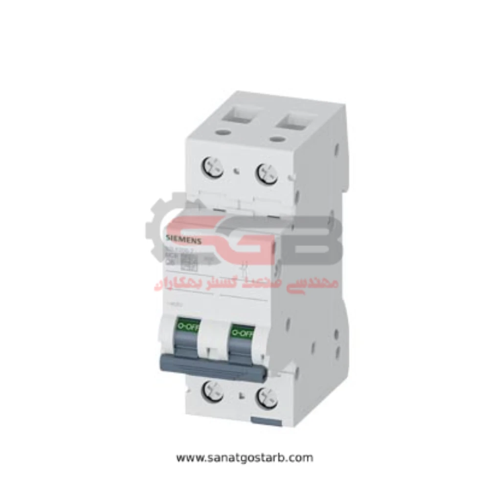 کلید مینیاتور 2 پل 6 آمپر زیمنس 01